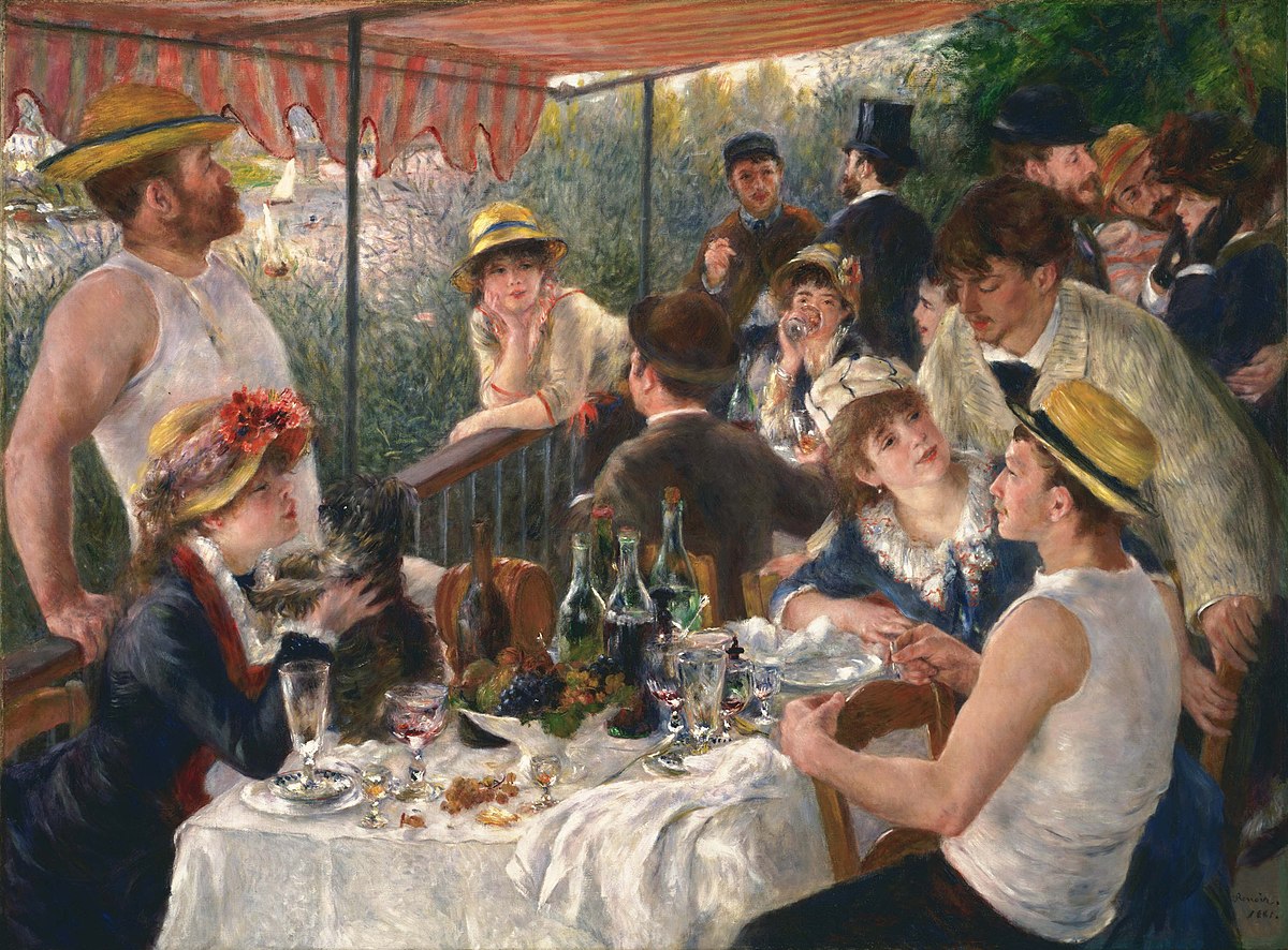 Pierre-Auguste Renoir, La colazione dei canottieri (Le déjeuner des canotiers) (1880-1881), Olio su tela, 129,5 × 172,5 cm, Phillips Collection, Washington.