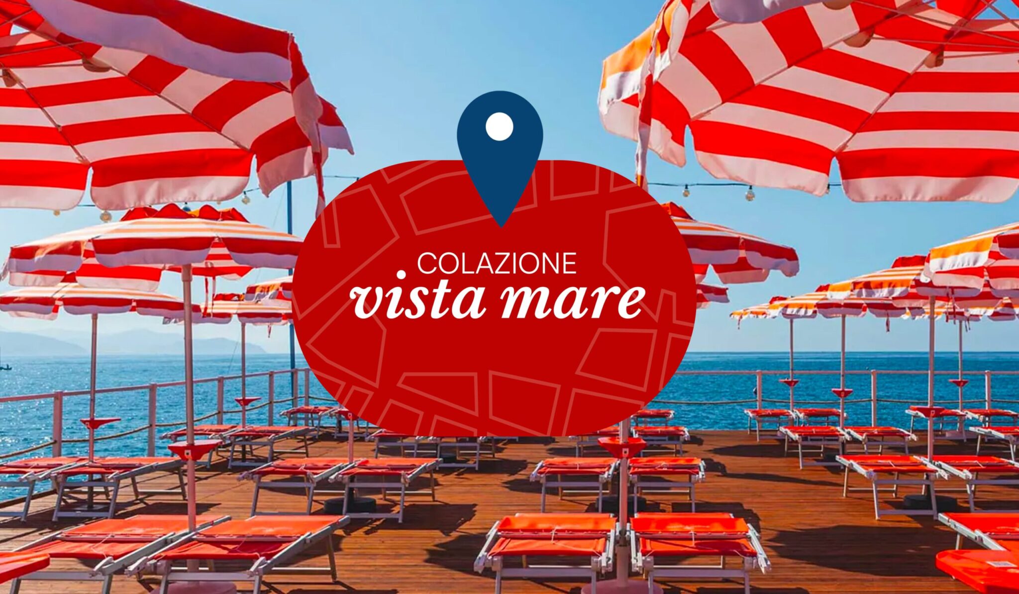 Mappa interattiva dei migliori indirizzi dove fare colazione vista mare in Italia.